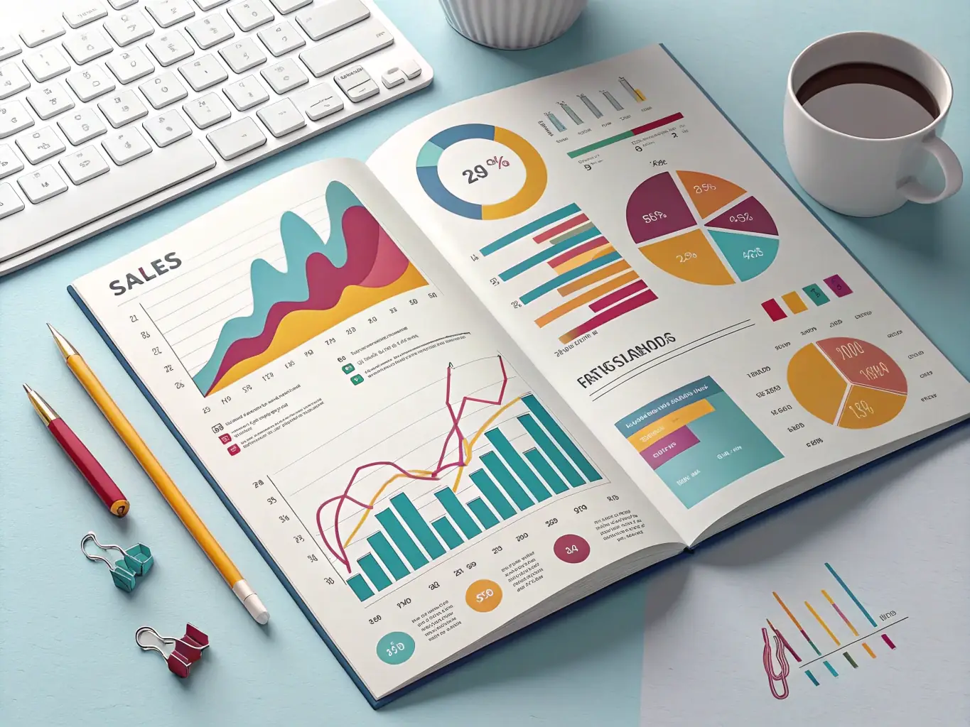 A visually appealing image of a well-crafted sales proposal document, highlighting key benefits and value propositions.