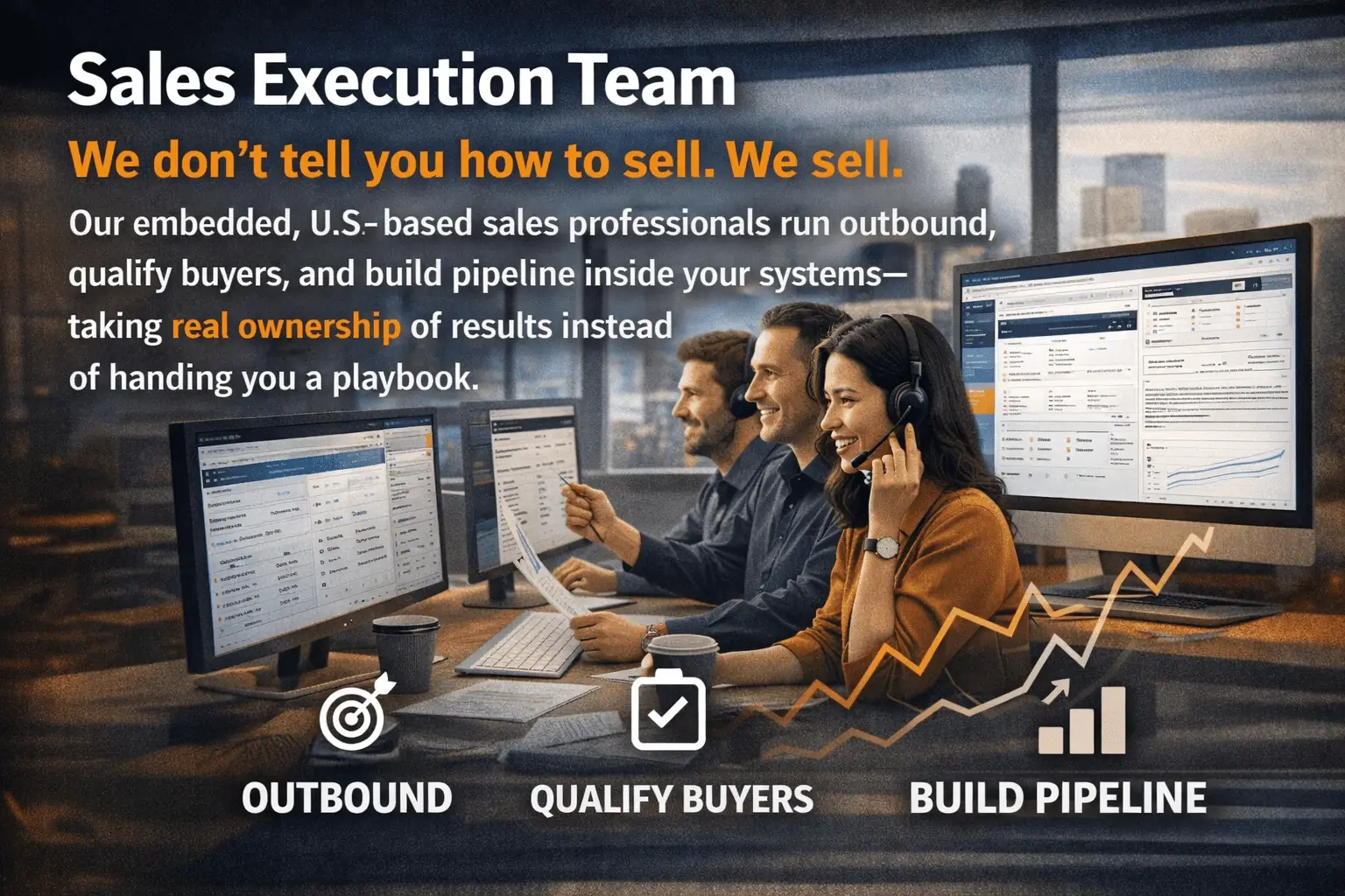 "Embedded sales as a service team building B2B pipeline"
