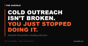 Cold outreach is not broken. You just stopped doing it. The Audible.